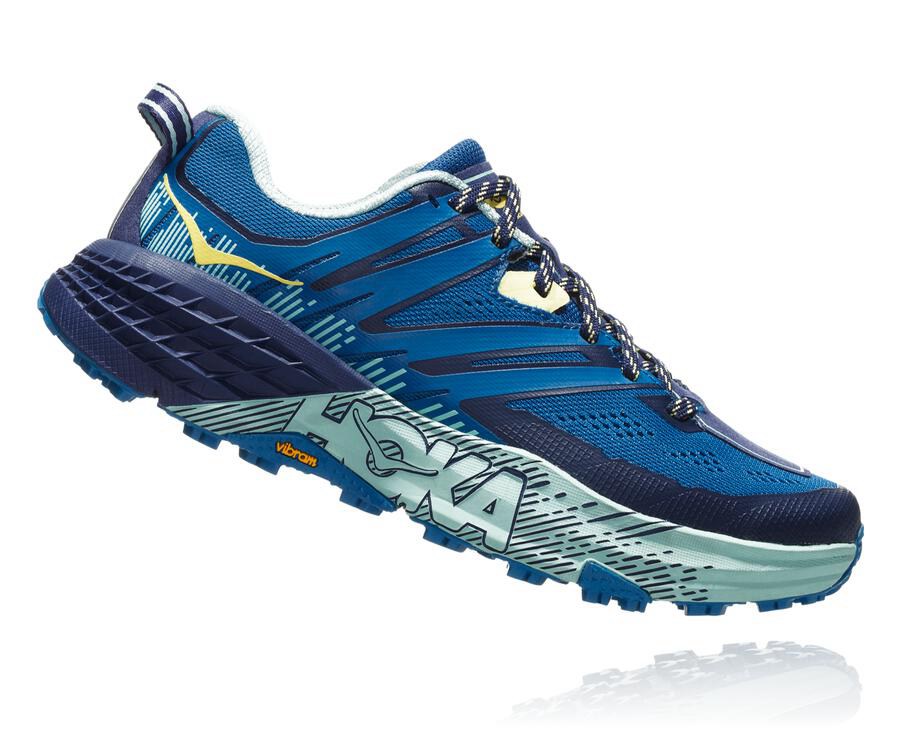 Hoka One One Trail Schoenen Dames - Speedgoat 3 - Blauw - BT7283610